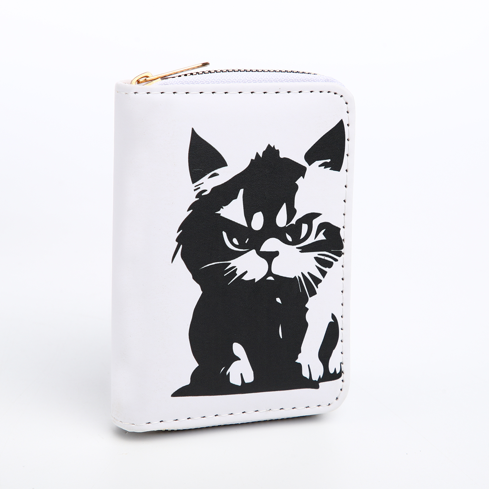 

Кошелёк детский Выбражулька на молнии, цвет белый/чёрный, Кот