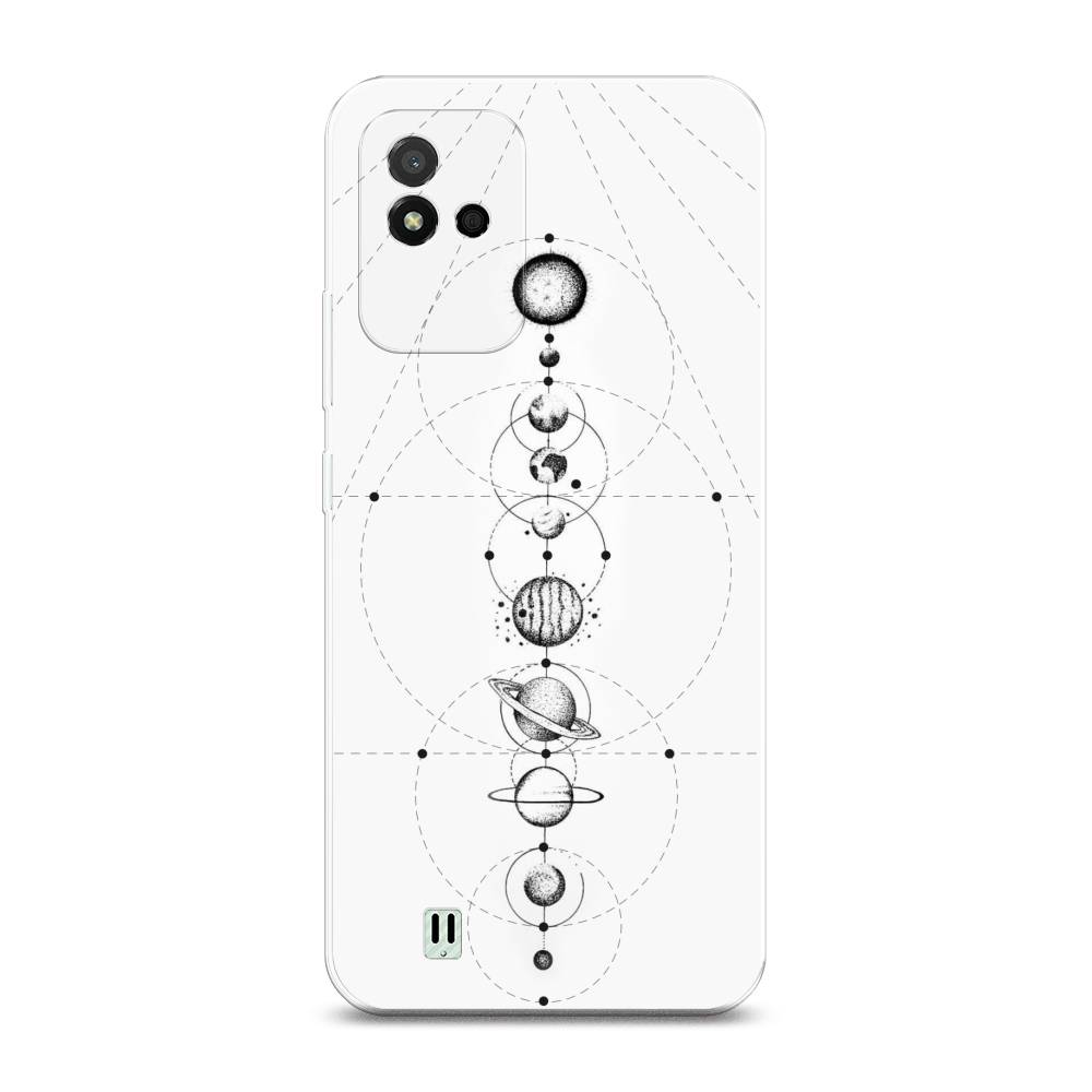 

Чехол на Realme Narzo 50i Парад планет, Серый, 2510050-2