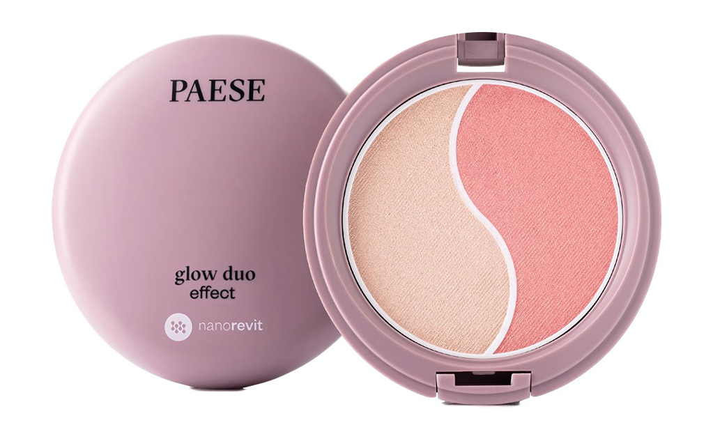 

Палетка для лица PAESE Nanorevit Glow Duo Effect контурная, румяна и пудра 4,5 г, Разноцветный