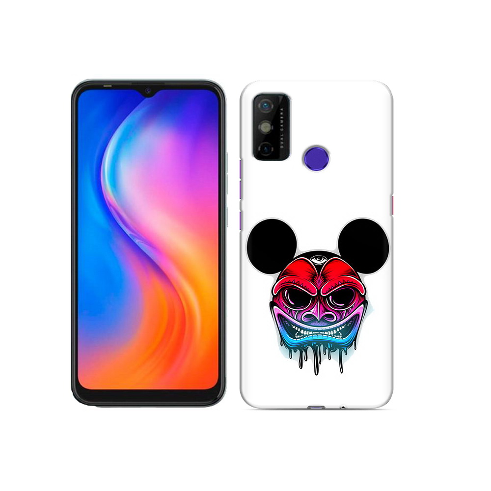 

Чехол MyPads Tocco для Tecno Spark 6 GO микки в маске, Прозрачный, Tocco