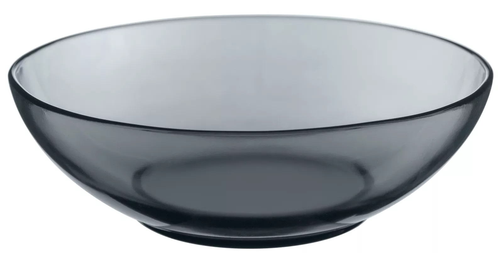 Тарелка глубокая для супа Glass Ink Crystal Rock Grey 19 см серая