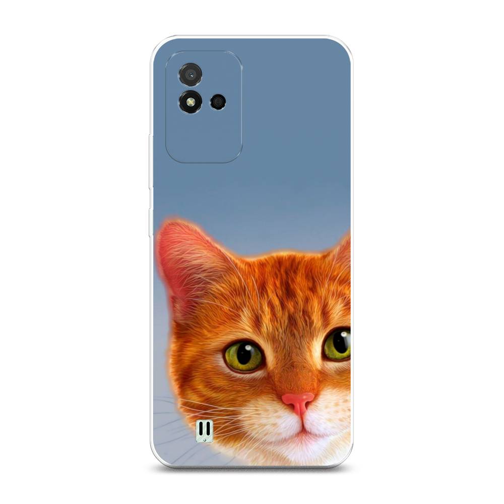 

Чехол на Realme Narzo 50i Любопытный котик, Коричневый, 2510050-1