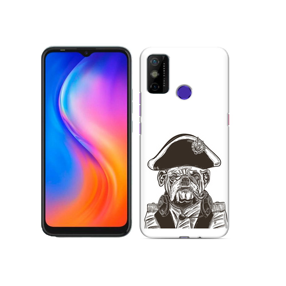 

Чехол MyPads Tocco для Tecno Spark 6 GO мопс генерал, Прозрачный, Tocco