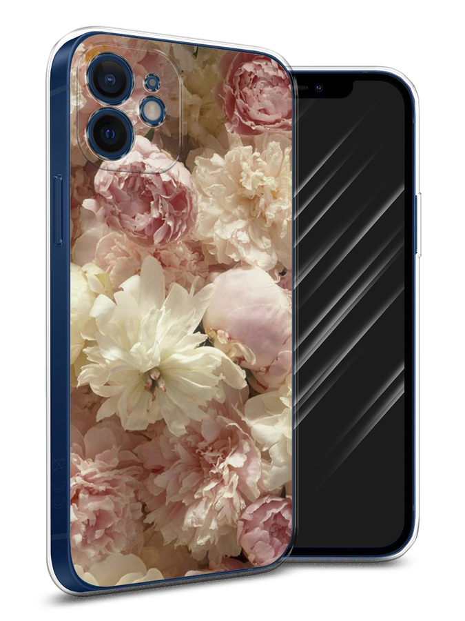 

Чехол Awog на Apple iPhone 12 mini / Айфон 12 mini "Пионы светлые", Разноцветный, 12650-8