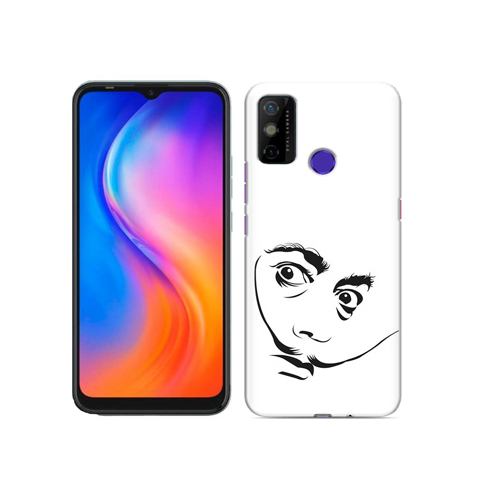 

Чехол MyPads Tocco для Tecno Spark 6 GO мужчина с длинными усами, Прозрачный, Tocco