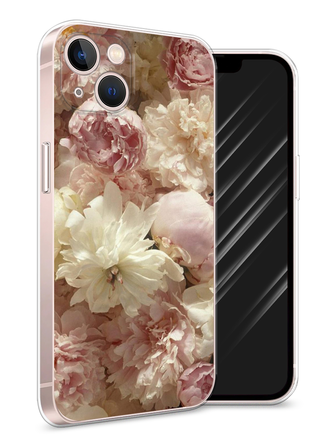 

Чехол Awog на Apple iPhone 13 / Айфон 13 "Пионы светлые", Разноцветный, 14250-8