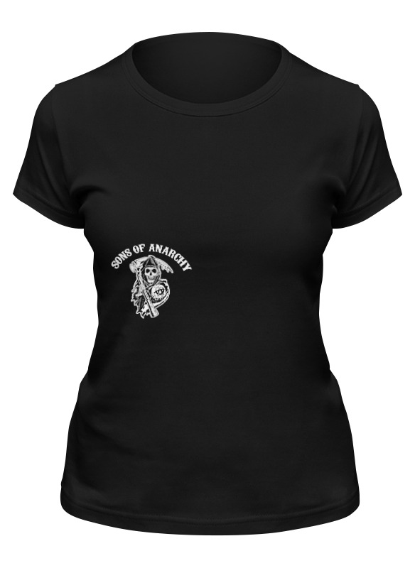 

Футболка женская Printio Sons of anarchy черная XL, Черный, Sons of anarchy