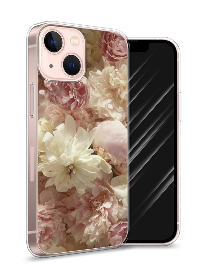 

Чехол Awog на Apple iPhone 13 mini / Айфон 13 mini "Пионы светлые", Разноцветный, 14150-8