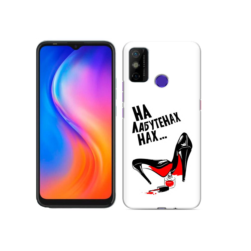 

Чехол MyPads Tocco для Tecno Spark 6 GO на лабутенах, Прозрачный, Tocco