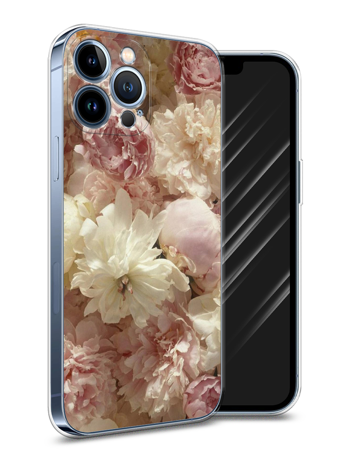 

Чехол Awog на Apple iPhone 13 Pro Max / Айфон 13 Pro Max "Пионы светлые", Разноцветный, 14450-8