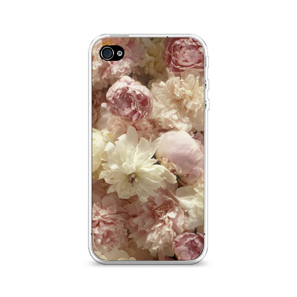 

Чехол Awog на Apple iPhone 4 / Айфон 4 "Пионы светлые", Разноцветный, 10150-8