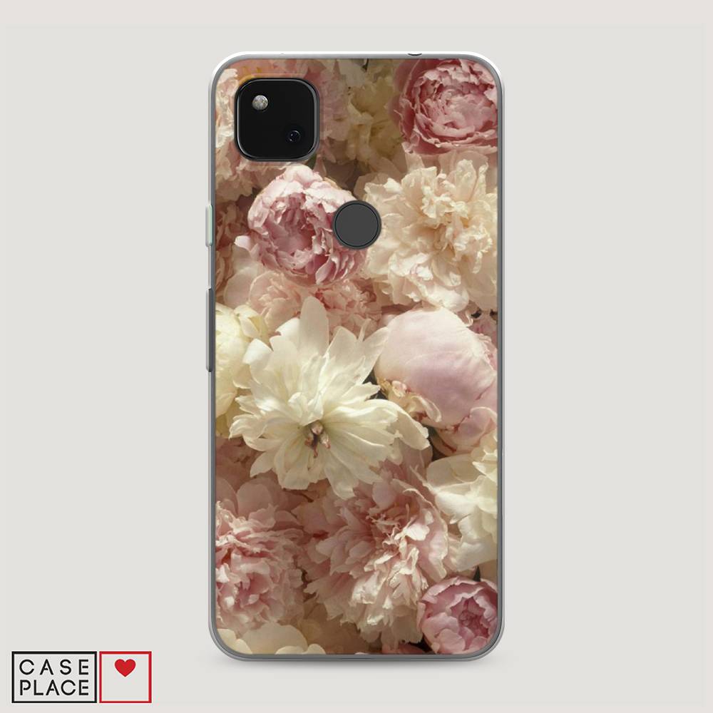 

Чехол Awog на Google Pixel 4A "Пионы светлые", Разноцветный, 270650-8