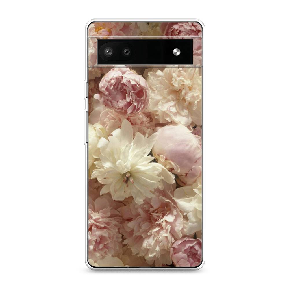

Чехол Awog на Google Pixel 6A "Пионы светлые", Разноцветный, 271150-8