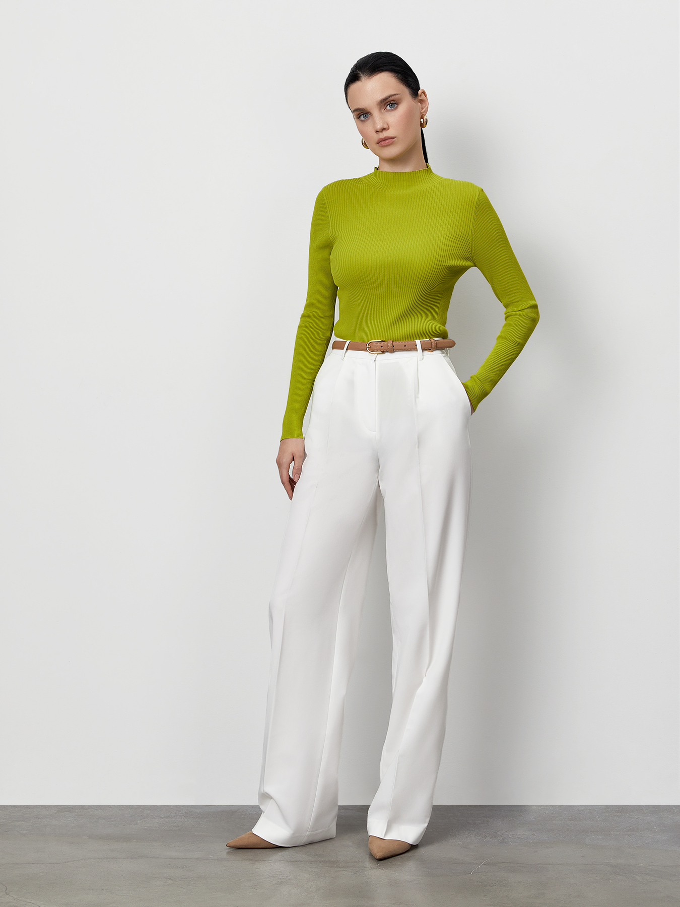 

Брюки женские Just Clothes 000000622 белые 46, Белый, 000000622