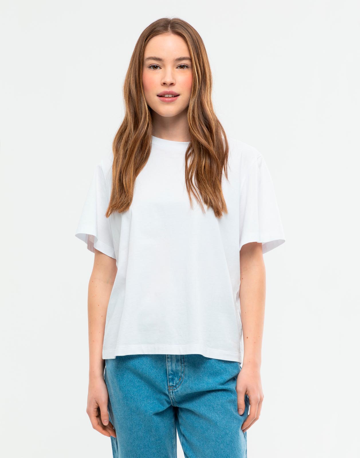 

Футболка женская Gloria Jeans GKT019525 белая M, Белый, GKT019525
