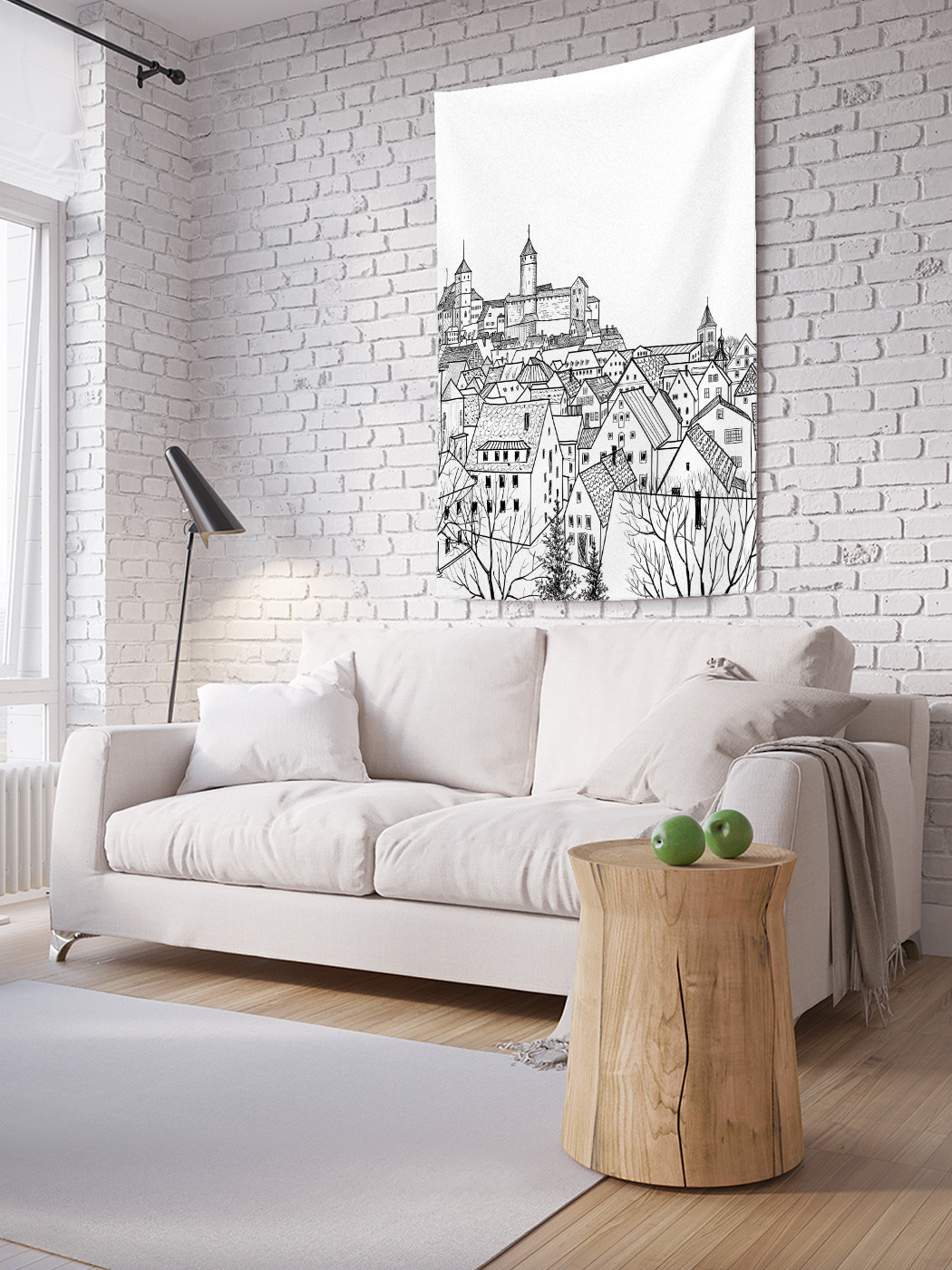 

Вертикальное фотопанно на стену JoyArty Безлюдные улицы 100x150 см, Безлюдные улицы