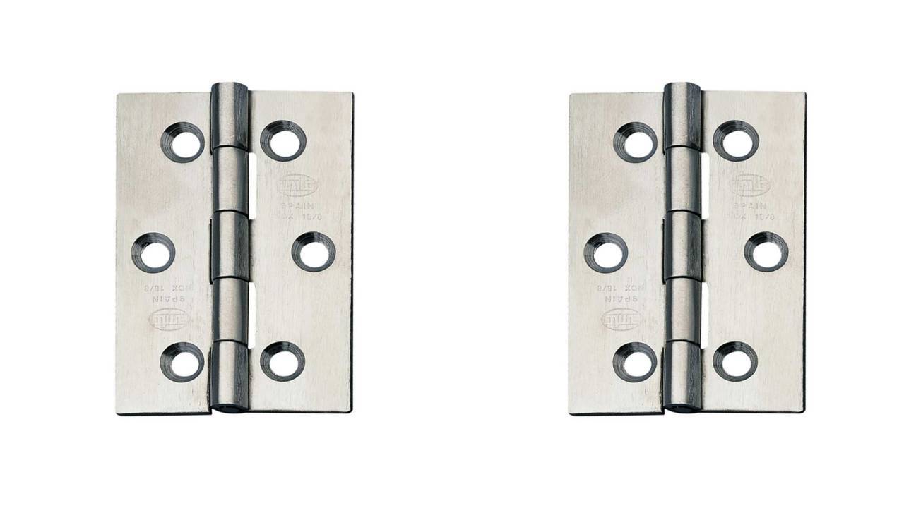 Дверная петля для двери AMIG нерж. сталь, 2002-60х40 (2), комплект 2 шт. петля дверная пружинная двойная amig оливковая 3037 100 m 2 комплект 2 шт