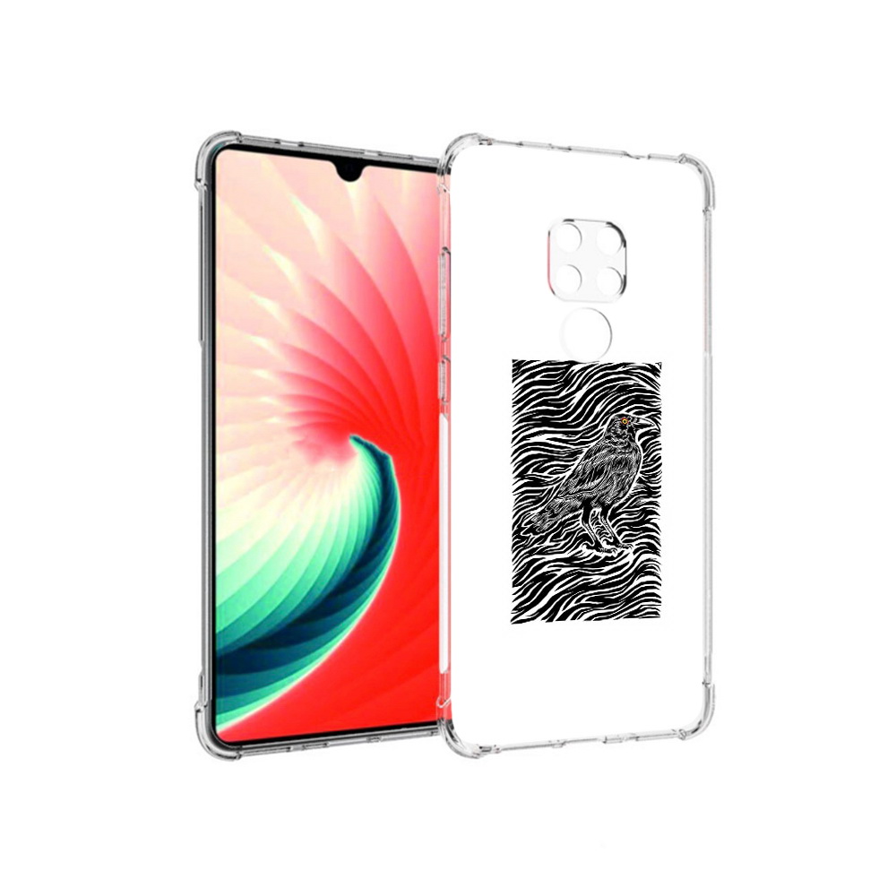 

Чехол MyPads Tocco для Huawei Mate 20 ворон в абстракции, Прозрачный, Tocco
