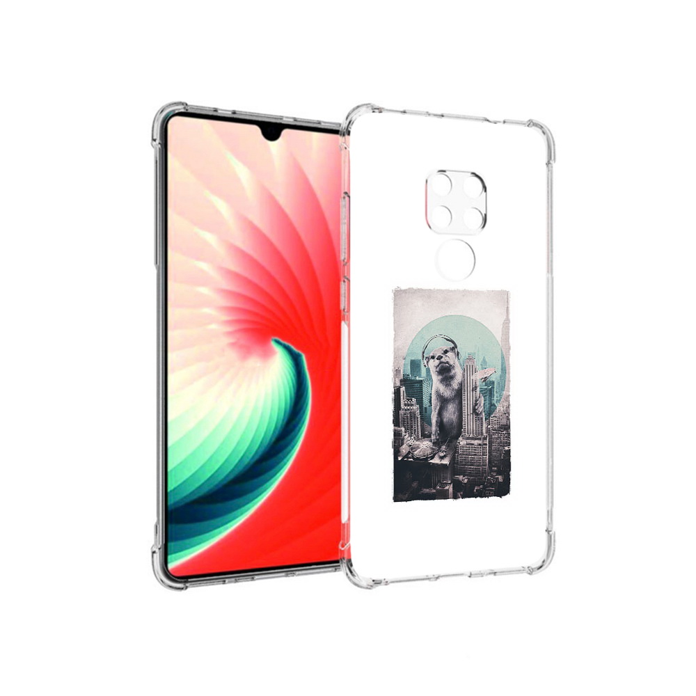 

Чехол MyPads Tocco для Huawei Mate 20 выдра в городе, Прозрачный, Tocco