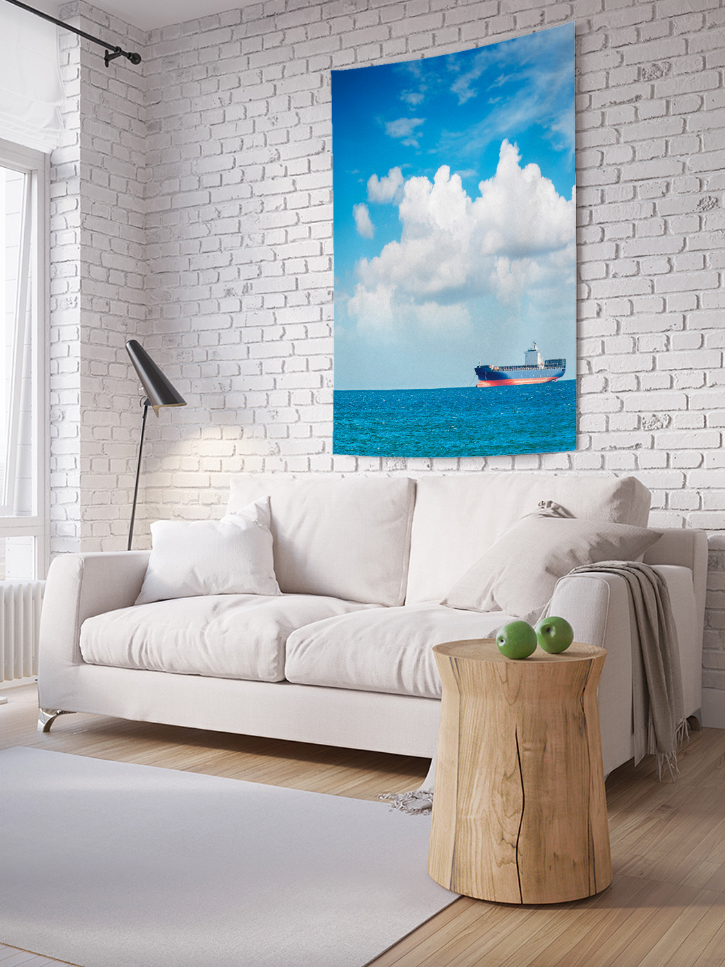 

Вертикальное фотопанно на стену JoyArty Одинокий корабль 100x150 см, Одинокий корабль
