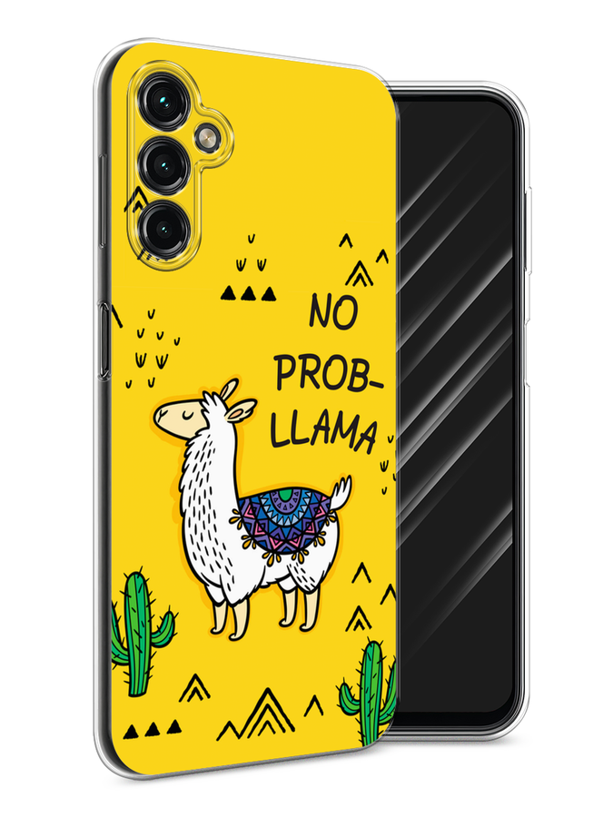 

Чехол Awog на Samsung Galaxy A24 "No probLLama", Желтый;черный;синий, 2108050-2