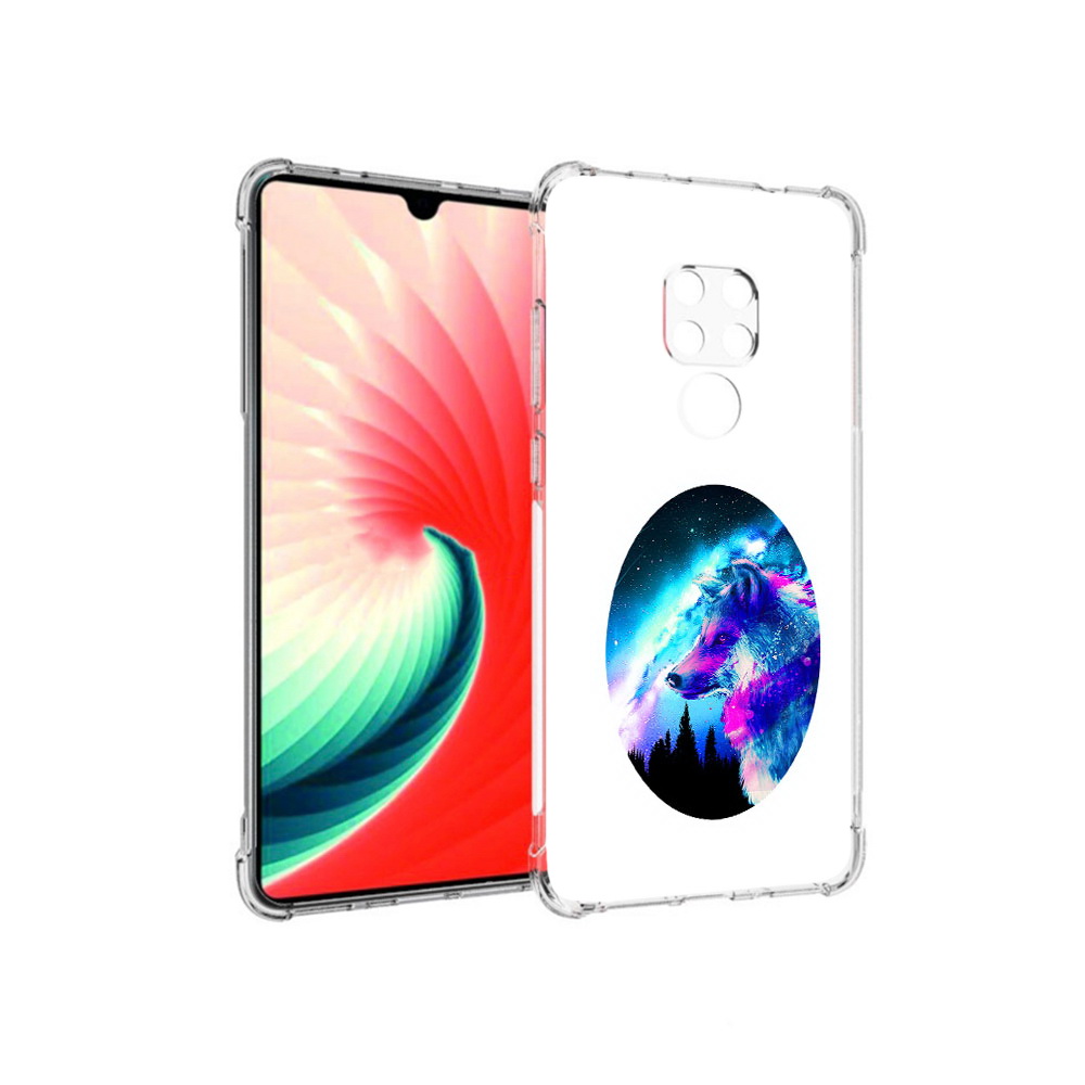 

Чехол MyPads Tocco для Huawei Mate 20 голубой волк, Прозрачный, Tocco