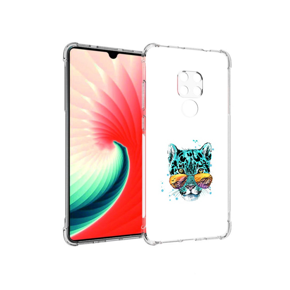 

Чехол MyPads Tocco для Huawei Mate 20 голубой лео, Прозрачный, Tocco