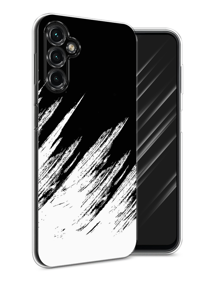 

Чехол Awog на Samsung Galaxy A24 "Черно белые брызги", Черный;белый;бежевый, 2108050-3