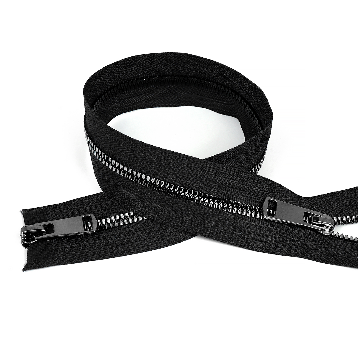 

Молния MaxZipper трактор №5 2 замка TT, 80см, цв.черн/т.никель уп.10шт, Черный, Молнии