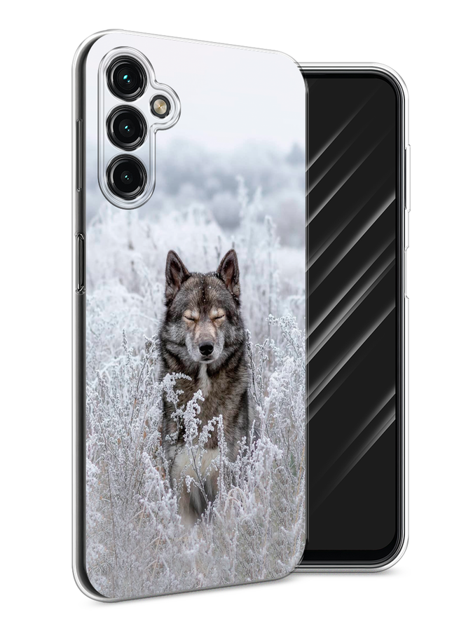 

Чехол Awog на Samsung Galaxy A24 "Волк в поле", Белый;черный, 2108050-1