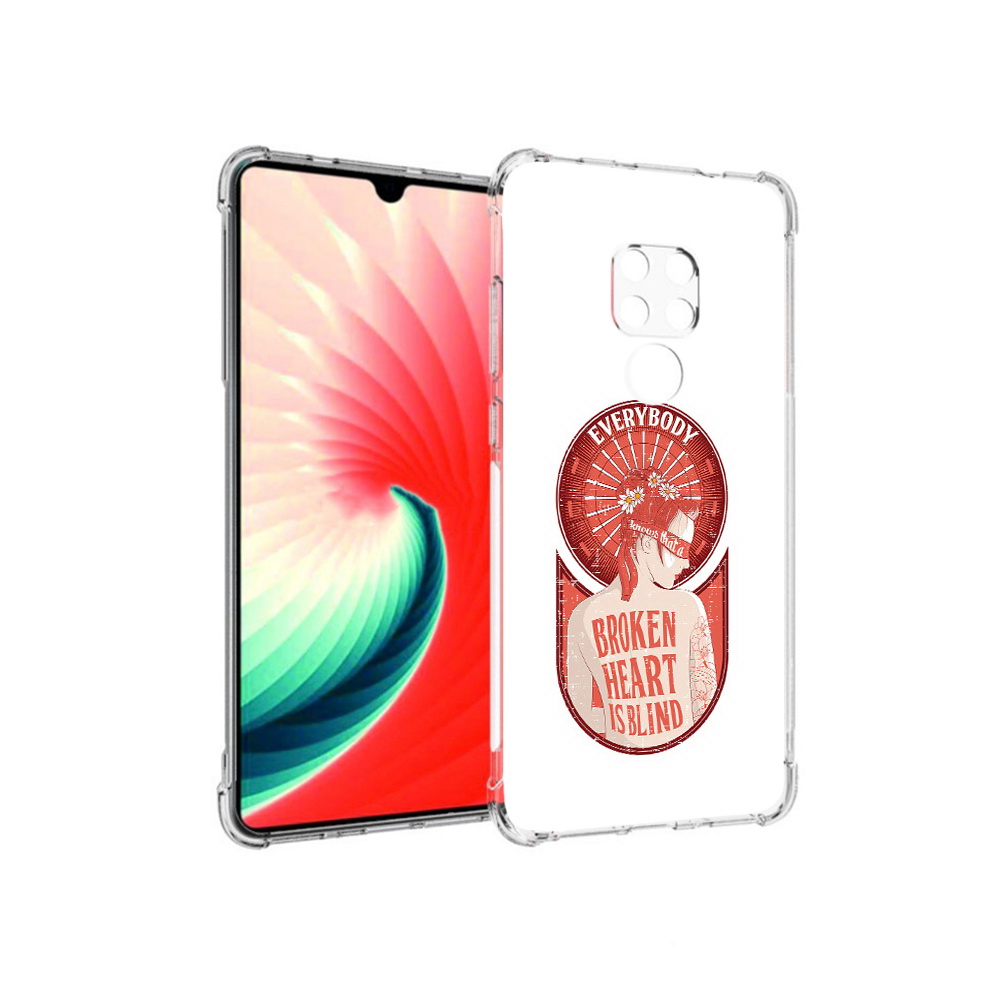 

Чехол MyPads Tocco для Huawei Mate 20 девушка разбитое сердце, Прозрачный, Tocco