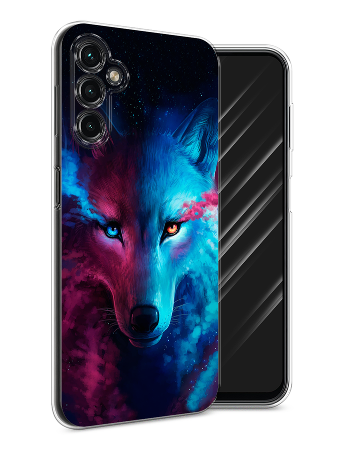

Чехол Awog на Samsung Galaxy A24 "Волшебный волк", Голубой;розовый, 2108050-1