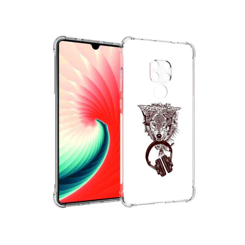 

Чехол MyPads Tocco для Huawei Mate 20 дикий волк, Прозрачный, Tocco