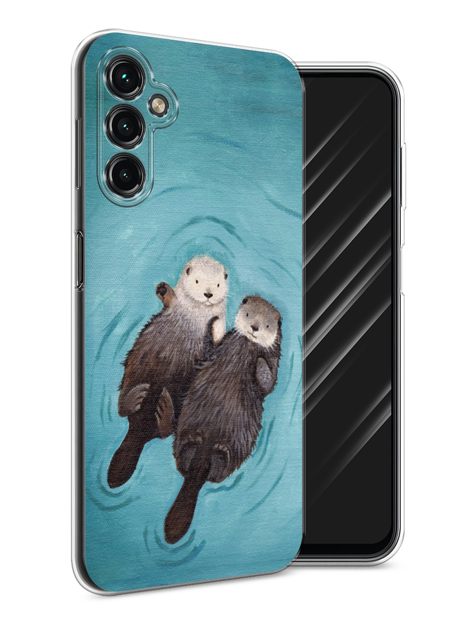 

Чехол Awog на Samsung Galaxy A24 "Парочка бобров", Голубой, 2108050-10