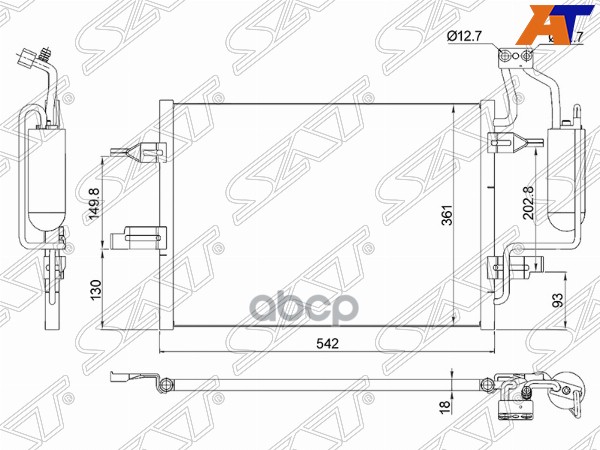 

Радиатор Кондиционера Opel Meriva A 03-09 Sat St-47-0004