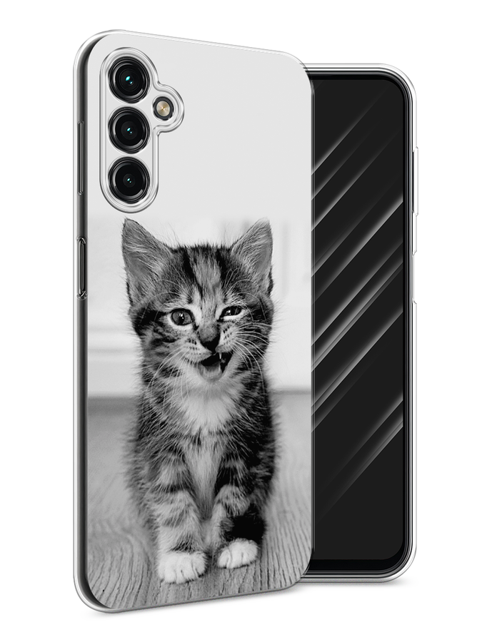 

Чехол Awog на Samsung Galaxy A24 "Подмигивающий котенок", Черный;серый, 2108050-1