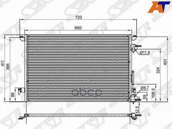 

Радиатор Кондиционера Opel Vectra C/Signum 1.6/1.8/2.2/2.3 02- Sat арт. ST-47-0008