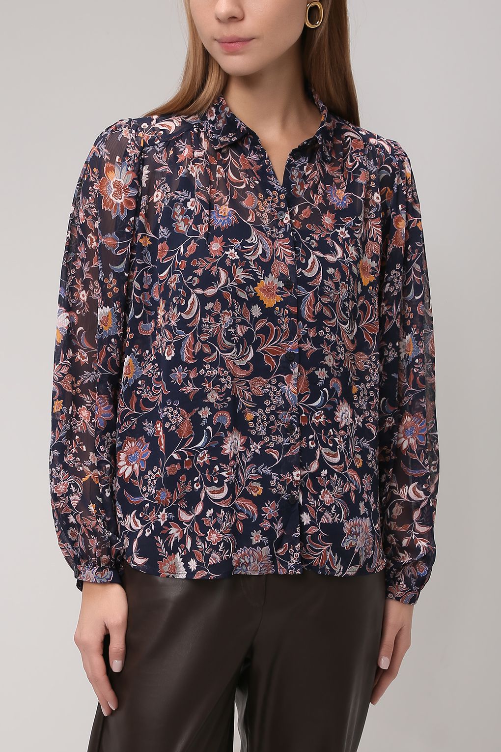 

Блуза женская Esprit 071EE1F311 синяя 38, 071EE1F311