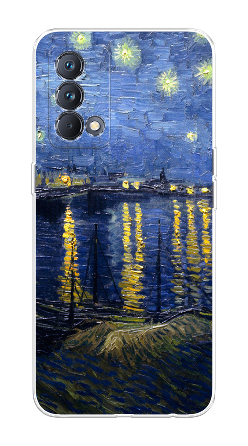 

Чехол на Realme GT Master Edition "Звездная ночь над Роной", Синий;желтый, 2510450-4