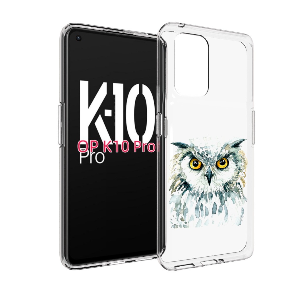 

Чехол MyPads Серьезная сова для OPPO K10 Pro, Прозрачный, Tocco