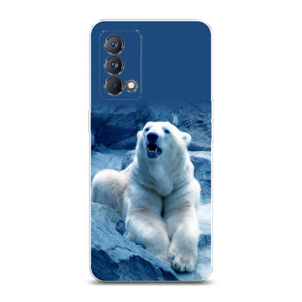 

Чехол на Realme GT Master Edition "Белый медведь", Голубой;белый, 2510450-1