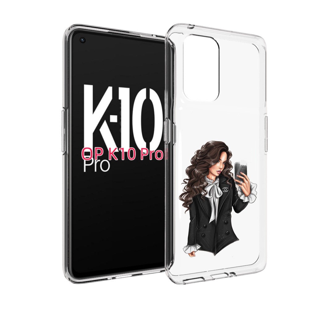 

Чехол MyPads Стильная-девушка для OPPO K10 Pro, Прозрачный, Tocco
