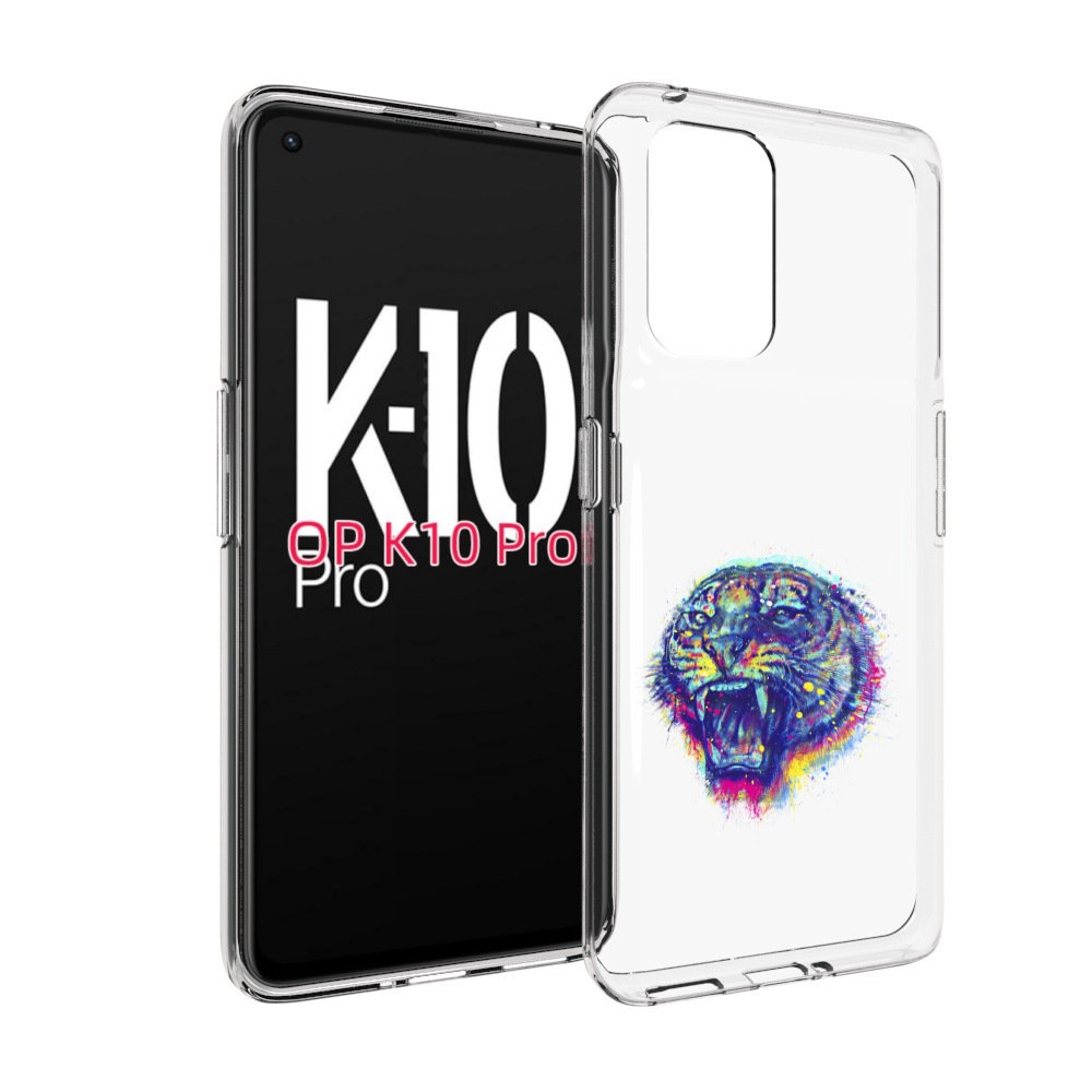 

Чехол MyPads Тигр 2 для OPPO K10 Pro, Прозрачный, Tocco