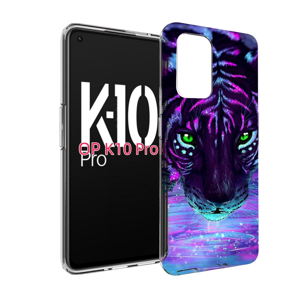 

Чехол MyPads Тигр-неон для OPPO K10 Pro, Прозрачный, Tocco