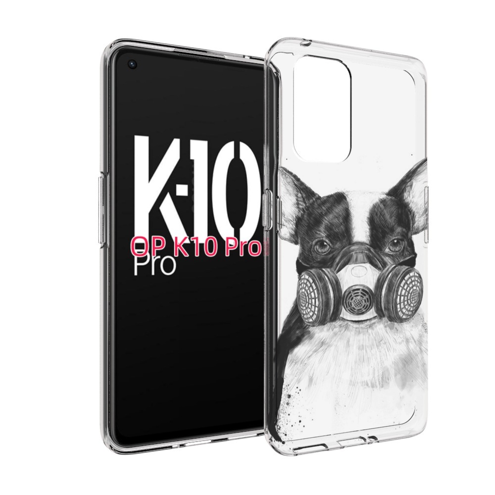

Чехол MyPads Французский бульдог для OPPO K10 Pro, Прозрачный, Tocco