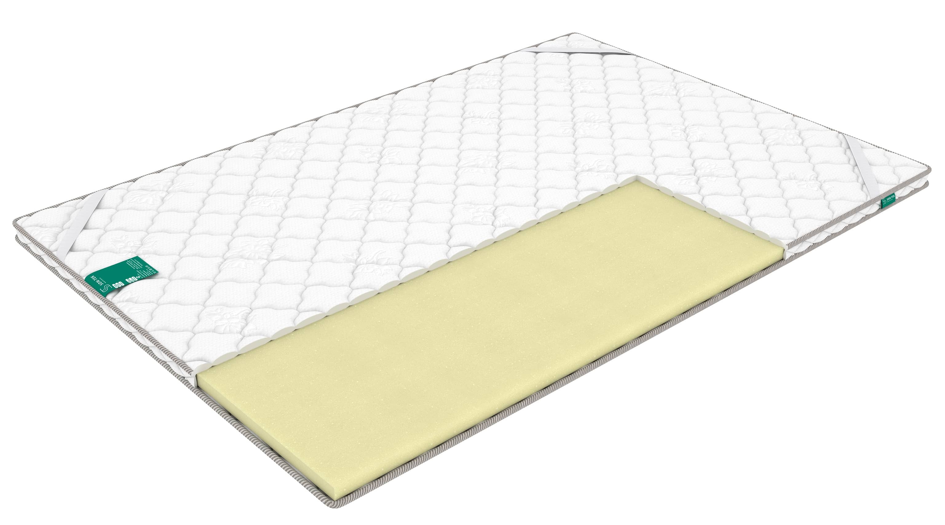 

Топпер-наматрасник на диван, на матрас Sleeptek Memo 2/brdlux1481672 145х195, Белый, Memo 2