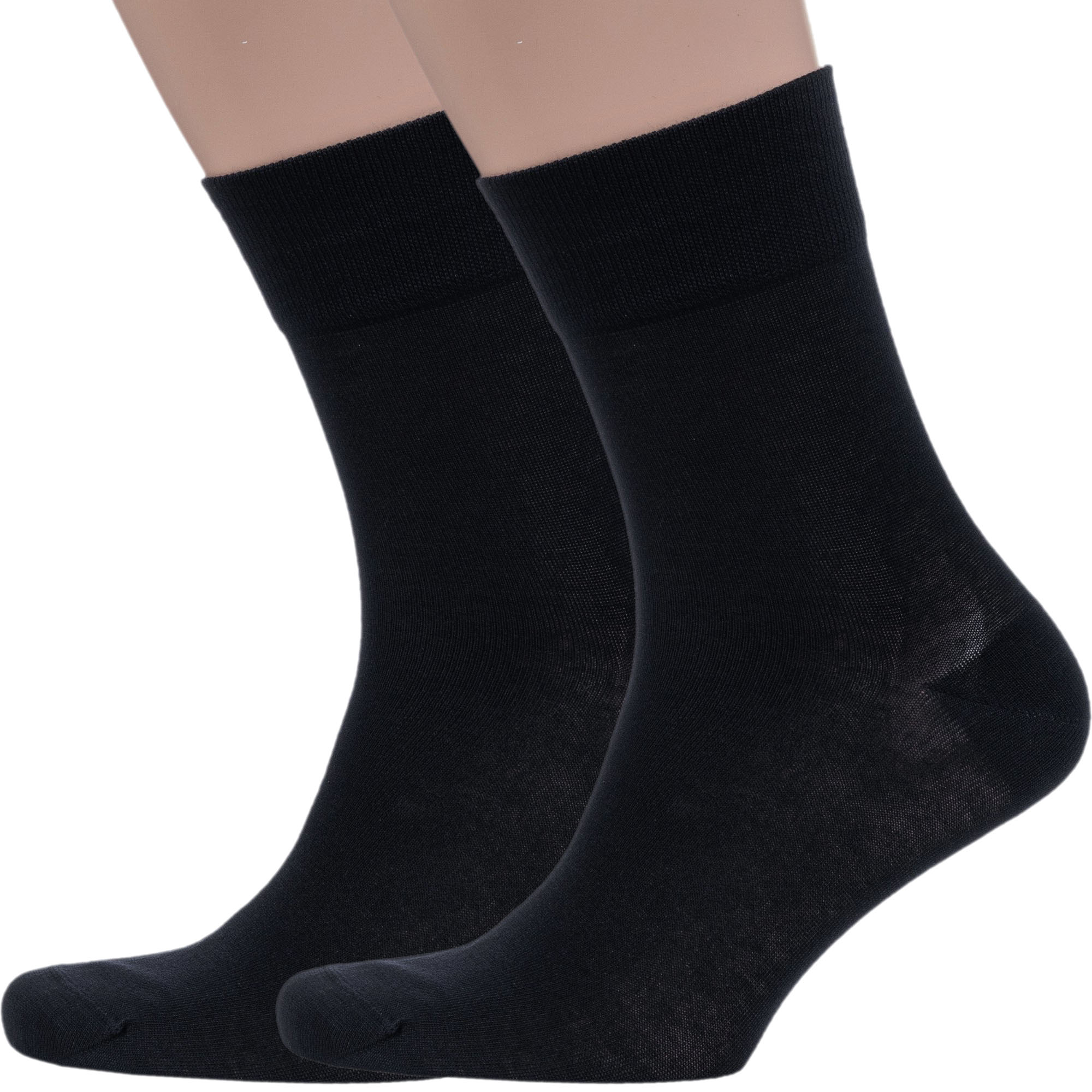 

Комплект носков мужских Grinston socks 2-15D1 черных 27, Черный, 2-15D1