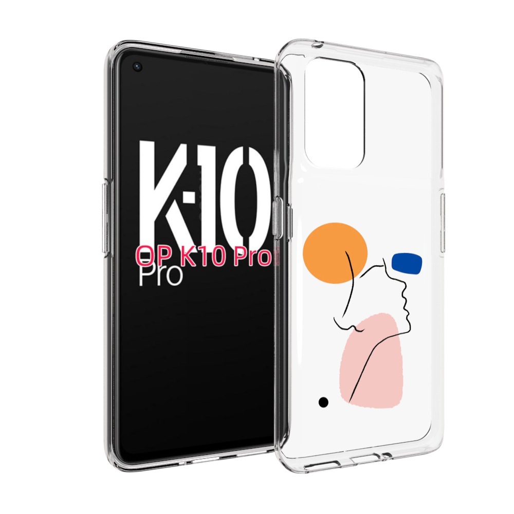 

Чехол MyPads абстракция девушки женский для OPPO K10 Pro, Прозрачный, Tocco