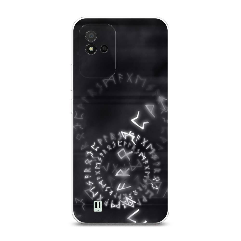 

Чехол на Realme Narzo 50i "Руны", Серый;черный, 2510050-3