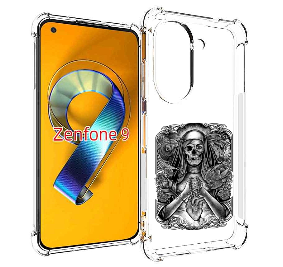 

Чехол MyPads скелет с сердцем для Asus Zenfone 9 (AI2202), Прозрачный, Tocco